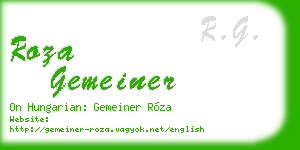 roza gemeiner business card